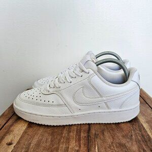 Nike Court Vision Low Triple White Women's 8 With Customized Rhinestones/Crystal